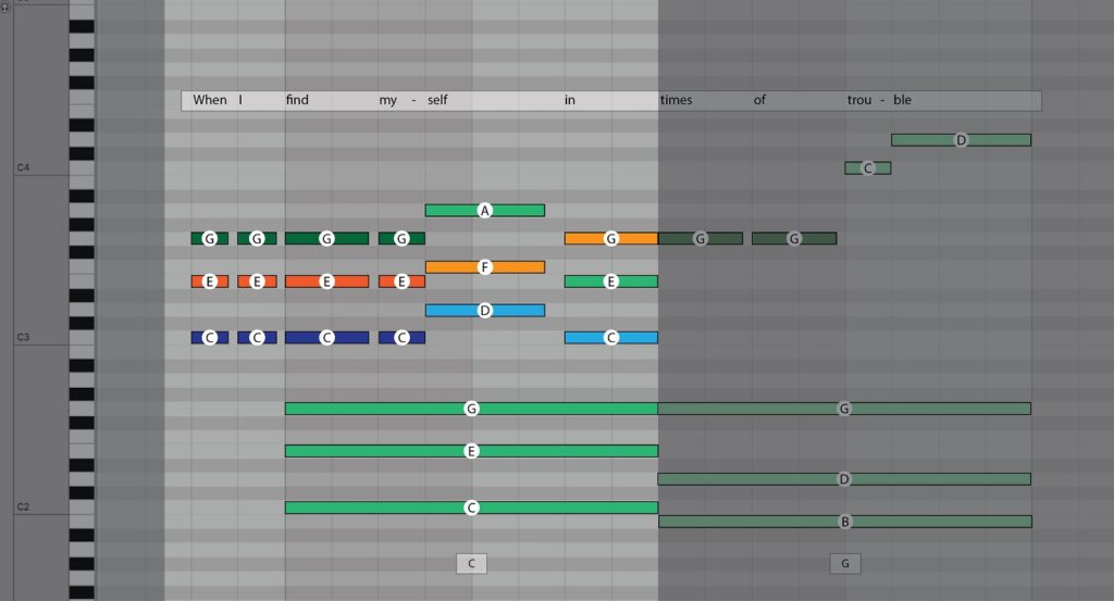 "Let It Be" harmony in the piano roll of Ableton (4)